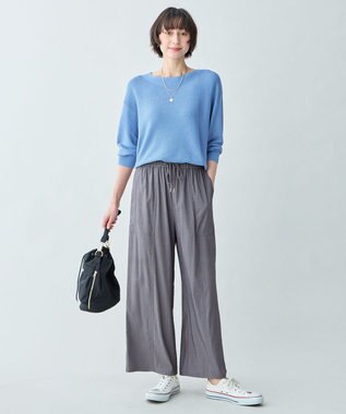 ANY アクリルガーターニット ブルー