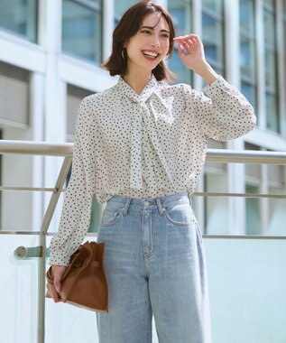 23区 L 【SLOW/一部店舗限定】ワイドシルエット デニム パンツ スカイブルー系