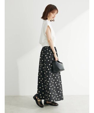 Green Parks ・ＥＬＥＮＣＡＲＥ　ＤＵＥ　ドットタフタスカート Black