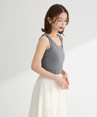 Green Parks ・Ｐｅｔｉｔ　Ｆｌｅｕｒ　レイヤードタンク Off White