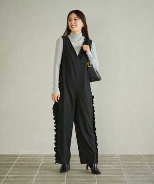 #Newans 【洗濯機可能/ストレッチ】ホイップクリームオールインワン ブラック