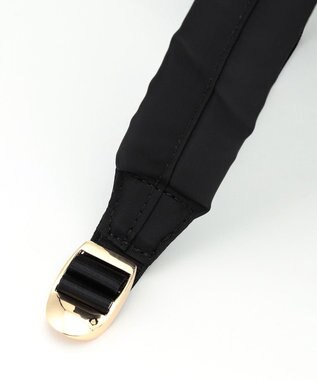 LA BAGAGERIE チャーム付き　ナイロンスクエアリュック ブラック