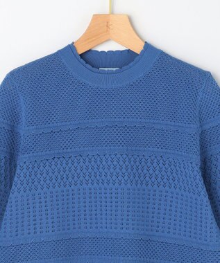 組曲 L 【先行予約】プティスカラレーシー ニット ブルー系