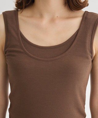 Green Parks ・Ｐｅｔｉｔ　Ｆｌｅｕｒ　レイヤードタンク Brown