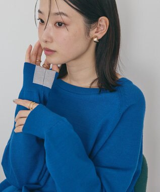 AMERICAN HOLIC バイパチラグランニットプルオーバー Blue