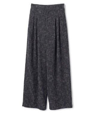 BEIGE， TRIPHANE / ハイウエストツイードタックパンツ Navy Mix