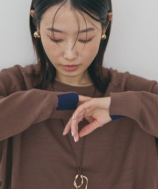 AMERICAN HOLIC バイパチラグランニットプルオーバー Mocha