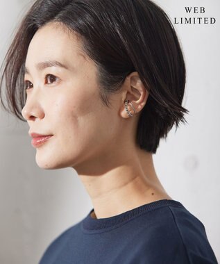 J.PRESS LADIES 【WEB限定】2way ボールイヤカフリング シルバー系