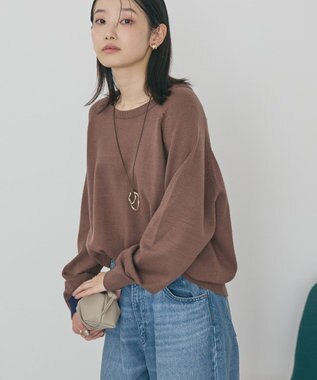 AMERICAN HOLIC バイパチラグランニットプルオーバー Mocha