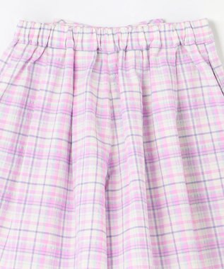 ANY KIDS チェック柄キュロット ラベンダー