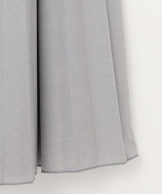 J.PRESS LADIES 【洗える】50Sブロード プリーツ スカート ライトグレー系