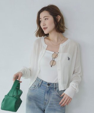 WEGO U.S. POLO ASSN.別注 シアーカーデ ホワイトアイボリー