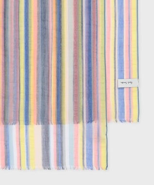 Paul Smith シルクブレンド スカーフ ブルー