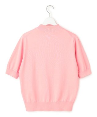 23区 【Oggi4月号掲載/洗える】プレミアムビオコットン 半袖 ニット ピンク系