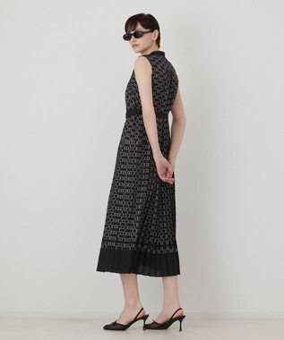 GRACE CONTINENTAL モノグラムマリンワンピース ブラック