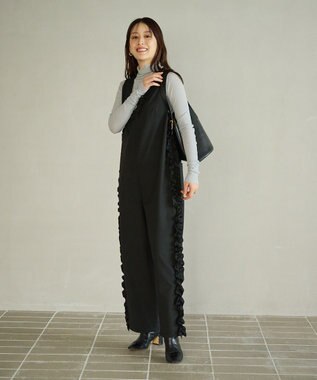 #Newans 【洗濯機可能/ストレッチ】ホイップクリームオールインワン ブラック