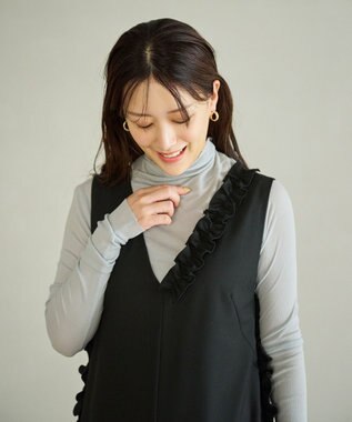 #Newans 【洗濯機可能/ストレッチ】ホイップクリームオールインワン ブラック