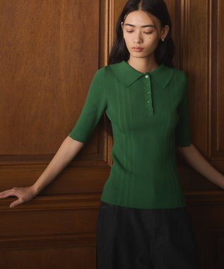 CRAFT STANDARD BOUTIQUE 半袖２ｗａｙリブポロニット