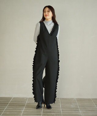 #Newans 【洗濯機可能/ストレッチ】ホイップクリームオールインワン ブラック