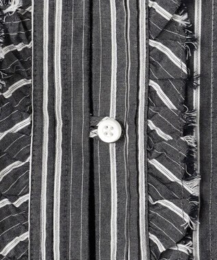 J.PRESS YORK STREET 【WOMEN】タイプライターフリンジ ブラウス ブラック系1