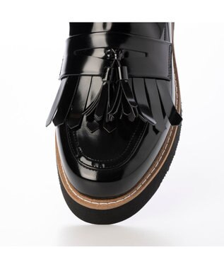 MODE ET JACOMO <carino>【レイン対応】【2WAY】厚底タッセルローファー ブラック