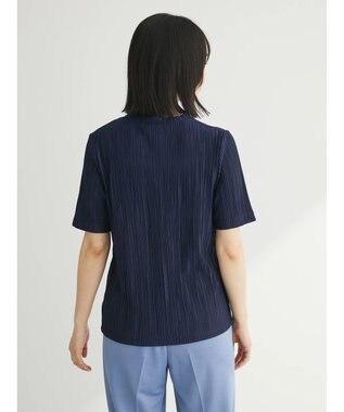 Green Parks プリーツ５分袖プルオーバー Dark Navy