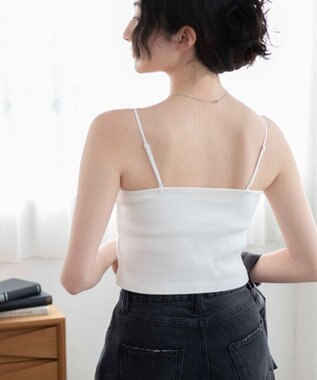 WEGO 【カップ付き】なちゅ盛れカップインショートキャミ オフホワイト