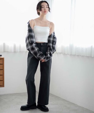 WEGO 【カップ付き】なちゅ盛れカップインショートキャミ オフホワイト