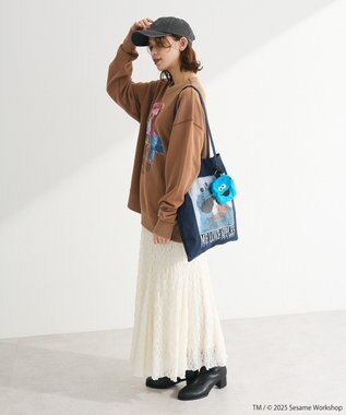 Green Parks セサミストリートミーツフルーツオブザルーム　スウェット Brown