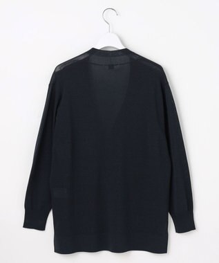 J.PRESS LADIES COOL ヴィスコース ミドル丈 カーディガン ネイビー系