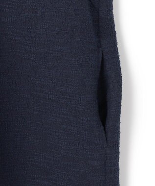 ICB L 【WEB限定・洗える】 ツイードインレイ ジャンパースカート ワンピース ネイビーブルー系