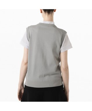 ZERO HALLIBURTON ジッパーサマーニットベスト ZHG-W5S3a 82976 シルバーグレー