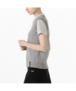 ZERO HALLIBURTON ジッパーサマーニットベスト ZHG-W5S3a 82976 シルバーグレー