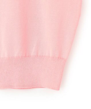 23区 【Oggi4月号掲載/洗える】プレミアムビオコットン 半袖 ニット ピンク系