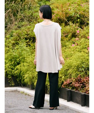 AMERICAN HOLIC 接触冷感フレンチスリーブカットチュニック Gray Beige