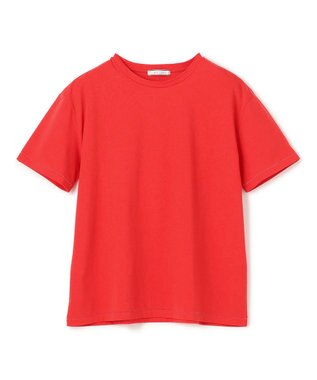 BEIGE， 【洗える】VERONICA / カラーステッチ半袖クルーネックＴシャツ Poppy Red