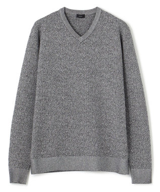 JOSEPH HOMME ライトアムンゼン　Vネック ライトグレー系