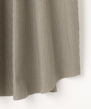 ANY 【速乾/UVカット/抗菌防臭/手洗い】エニィファンクションボリューム袖ブラウス ガンクラブチェック