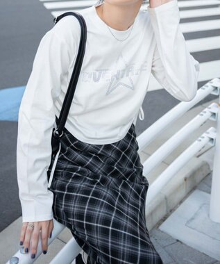 WEGO ラインストーンサイドドロストロンT ホワイト