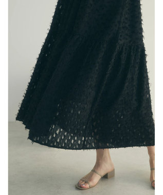 Green Parks armonia.フェザージャガードキャミワンピース Black