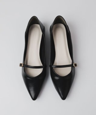 BONTRE 【PRECIEUX JOUET/プレシュウジュエ】ポインテッドフラットメリージェーン ブラック