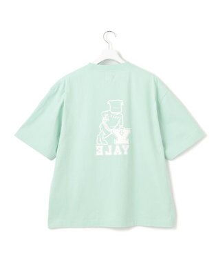 J.PRESS YORK STREET 【UNISEX】YALEバックプリント Tシャツ ライトグリーン系