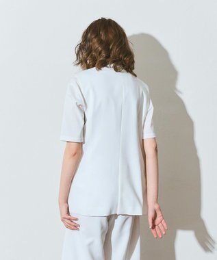 GRACE CONTINENTAL リネンタッチジレジャケット ホワイト