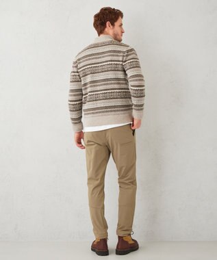 JOSEPH ABBOUD MOUNTAIN 【UNISEX】総裏フルZIPフェアアエル柄 ニットブルゾン ベージュ系7