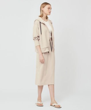 BEIGE， WALNUT / Iラインスカート Sand