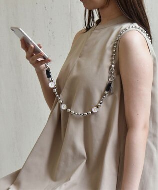 LANVIN en Bleu ジュエル スマホストラップ ブラック