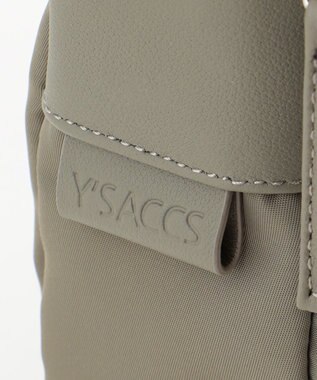 Y'SACCS ナイロン×牛革コンビシリーズ　横型ショルダーバッグ　SSサイズ グレージュ