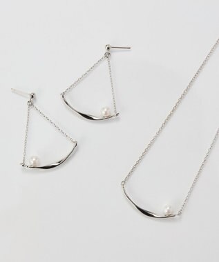 Phoebe 【金属アレルギー対応】スライヴパールネックレス　シルバー/全長:43～46cm/ニッケルフリー シルバー