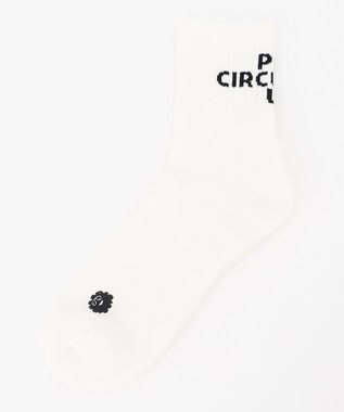  【MEN】【土踏まずをサポート】ロゴ ミドルソックス