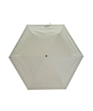 MOONBAT 晴雨兼用日傘 折りたたみ傘 ドット×幾何花／遮光 遮熱 UV